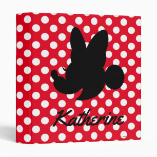 Personalized Mickey & Minnie Silhouette 3 Ring Binder