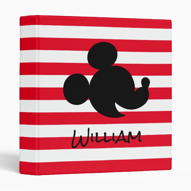 Personalized Mickey & Minnie Silhouette Binder (Front/Spine)