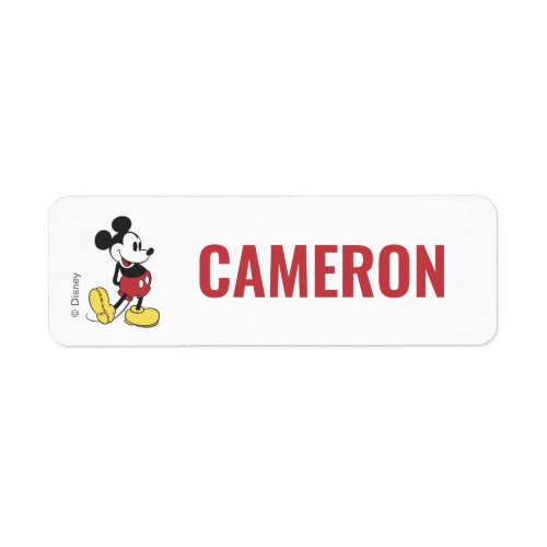 Personalized Mickey Mouse  Back to School Labels