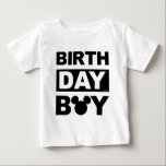 Personalized Mickey Mouse Birthday Boy Baby T-Shirt<br><div class="desc">Oh Toodles! Celebrate your child's Birthday with this super cute Mickey Mouse Birthday Boy Shirt. Personalize by adding your child's name and age to the back!</div>