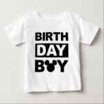 Personalized Mickey Mouse Birthday Boy Baby T-Shirt<br><div class="desc">Oh Toodles! Celebrate your child's Birthday with this super cute Mickey Mouse Birthday Boy Shirt. Personalize by adding your child's name and age to the back!</div>