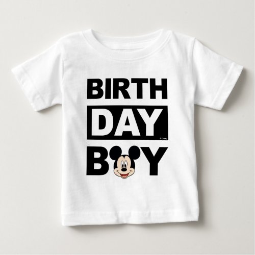 Personalized Mickey Mouse Birthday Boy Baby T_Shirt