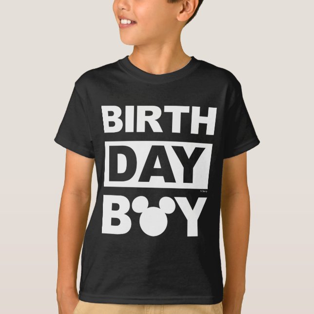 Personalized Mickey Mouse Birthday Boy T-Shirt (Front)