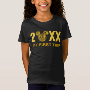 Personalized Mickey Mouse Cheetah My First Trip T-Shirt