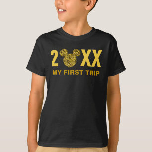Personalized Mickey Mouse Cheetah My First Trip T-Shirt
