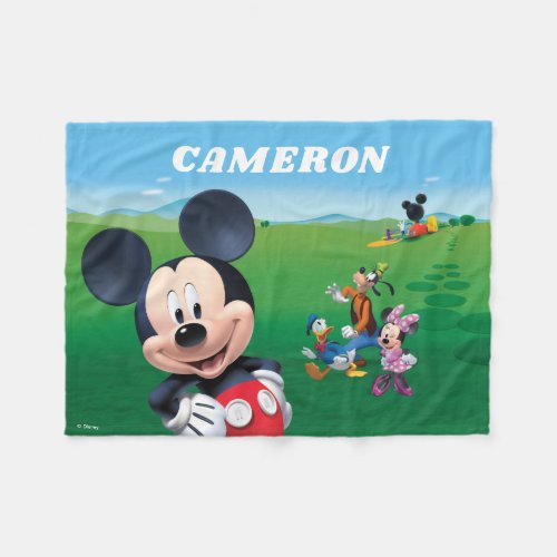 Personalized Mickey Mouse Clubhouse Fleece Blanket