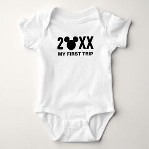Personalized Mickey Mouse My First Trip T-Shirt Baby Bodysuit