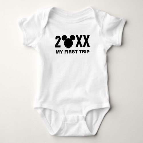 Personalized Mickey Mouse  My First Trip T_Shirt Baby Bodysuit