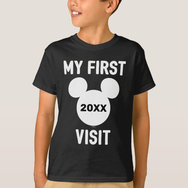 Personalized Mickey Mouse My First Visit T-Shirt (Front)
