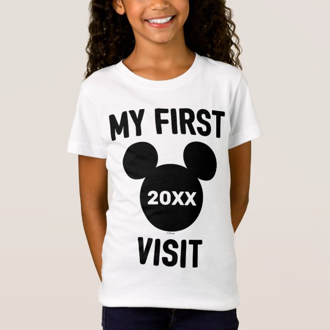 Personalized Mickey Mouse My First Visit T-Shirt (Front)