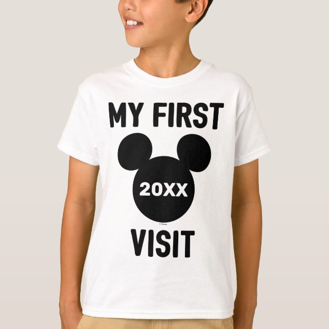 Personalized Mickey Mouse My First Visit T-Shirt (Front)