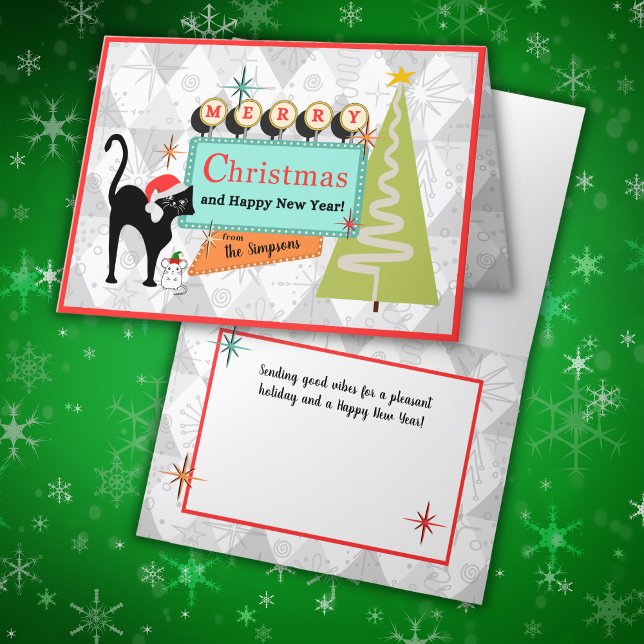 Personalized Mid Century Christmas Card (Creator Uploaded)