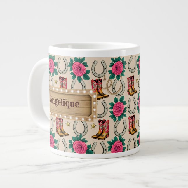 Personalized Midwest Princess designer Giant Coffee Mug (Front Left)