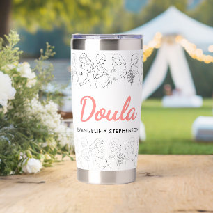 Personalized Midwife Custom Birth Postpartum Doula Insulated Tumbler