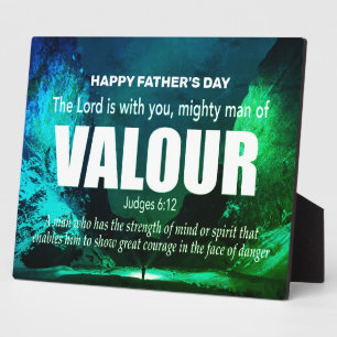 Personalized MIGHTY MAN OF VALOUR Christian Plaque