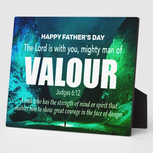 Personalized MIGHTY MAN OF VALOUR Christian Plaque