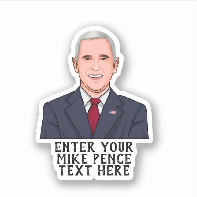 PERSONALIZED MIKE PENCE STICKER (Front)