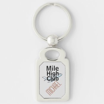 "personalized Mile High Club Keyring  Customizable Keychain by greenexpresssions at Zazzle