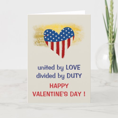 Personalized Military Army Soldier Valentines Day  Holiday Card