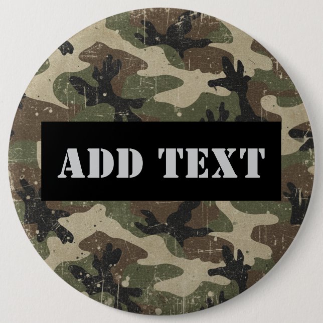 Personalized Military  Button (Front)