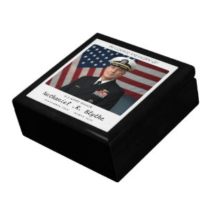 Personalized Military Memorial Photo Keepsake Box