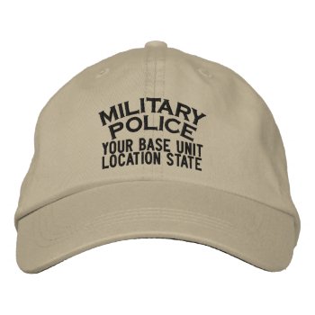 Personalized Military Police Hat by AmericanStyle at Zazzle