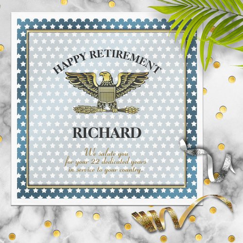 Personalized Military Retirement Party