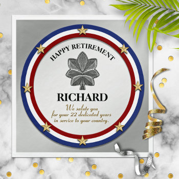Personalized Military Retirement Party Paper Napkins by reflections06 at Zazzle