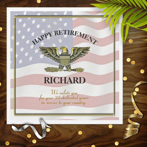 Personalized Military Retirement Party