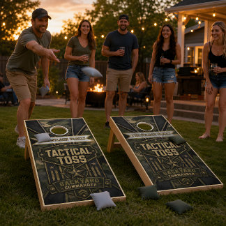 Personalized Military Themed Cornhole Board Set