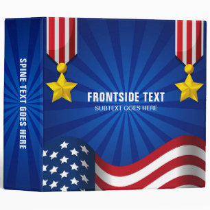 Personalized Military Tribute Photo Memory Album 3 Ring Binder