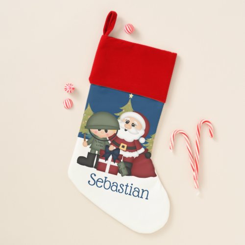 Personalized Militray Soldier Christmas Christmas Stocking