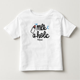 Personalized Milk aholic Funny Toddler T-shirt