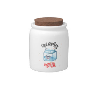 Personalized Milk Creamer Canister Candy Jar