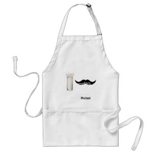 Personalized Milk Mustache Adult Apron