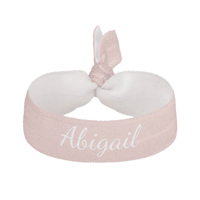 Personalized Millennial Pink Hair Tie (Front)