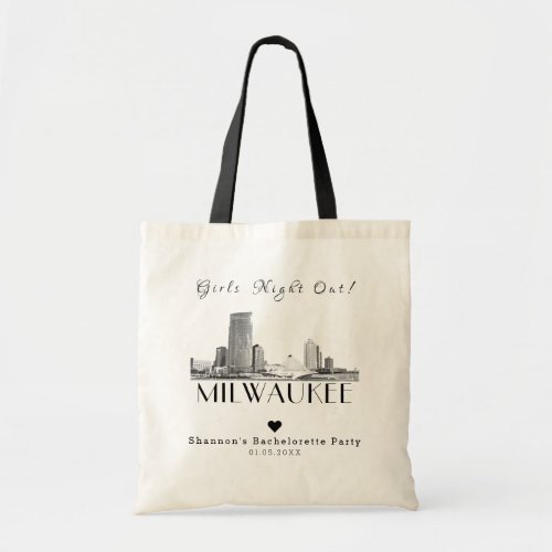Personalized Milwaukee Bachelorette Party Tote Bag