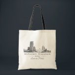 Personalized Milwaukee Skyline Wedding Welcome Tote Bag<br><div class="desc">Welcome your guests to your wedding with this bag.</div>