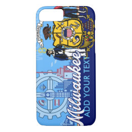 Personalized Milwaukee Wisconsin Flag iPhone 8/7 Case