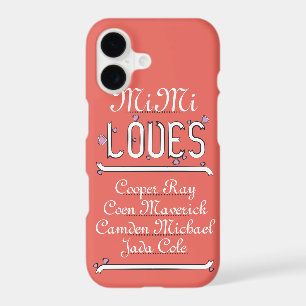 Personalized Mimi Loves Her 4 Grands iPhone 17 Case