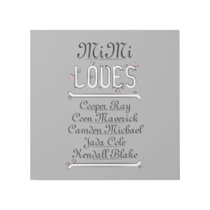Personalized Mimi Loves Her Grands Gallery Wrap