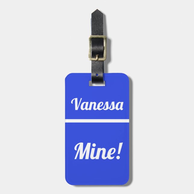 Personalized Mine | Funny Luggage Tag (Front Vertical)