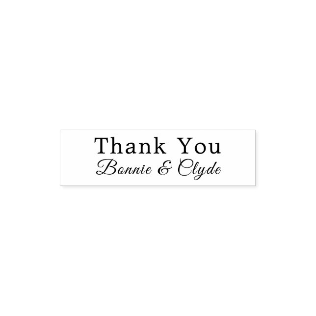 Personalized Mini 1.4x0.4 Thank You Self-inking Stamp (Design)
