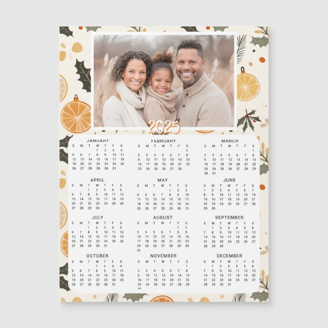 Personalized Mini 2025 Calendar | Family Photo   (Front)