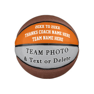 Personalized Mini Basketball Your Photo Text Color