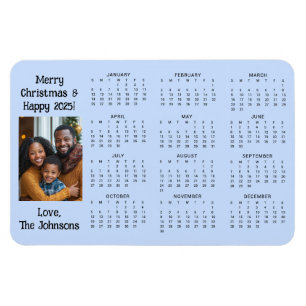 Personalized Mini Calendar Family Photo Magnet