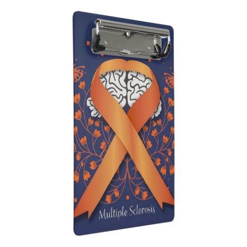 Personalized Mini Clipboard MS Orange Ribbon
