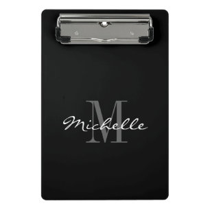 Personalized mini clipboard with elegant monogram