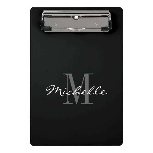 Personalized mini clipboard with elegant monogram (Front)