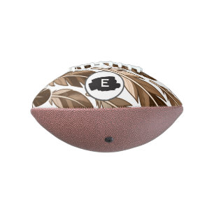 Personalized Mini Football – Boho Monogram Brown